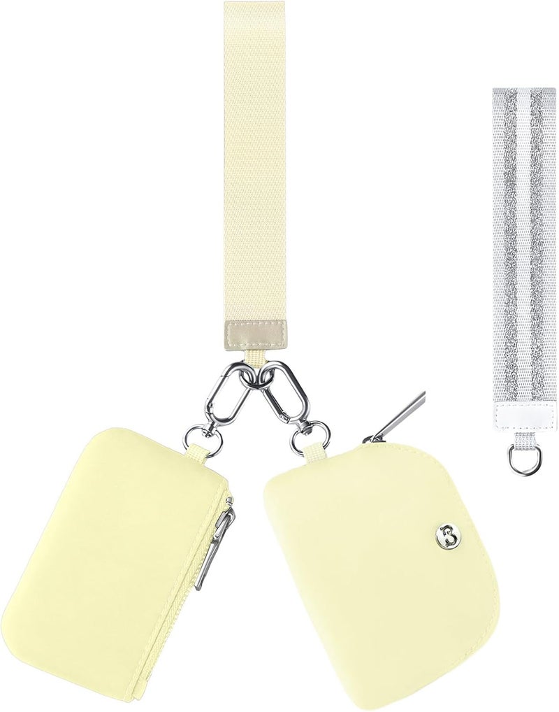 Babysun Mini Zip Around Dual Pouch Wristlet With 2 Straps Wristlet Keychain Wallet for Women Coin Purse Small Cute for Teen Girl - Image 1